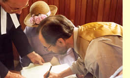  Joe signing the register  